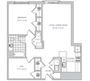 1 Bedroom, 1 Bathroom, 979 ft.